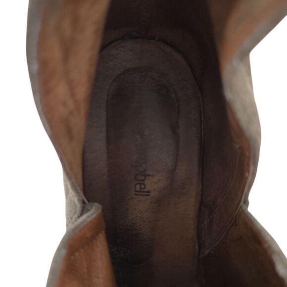 Jeffrey Campbell Cromwell Size 9.5 Suede Taupe Cut Out Western Ankle Boot Cutout - Picture 8 of 9